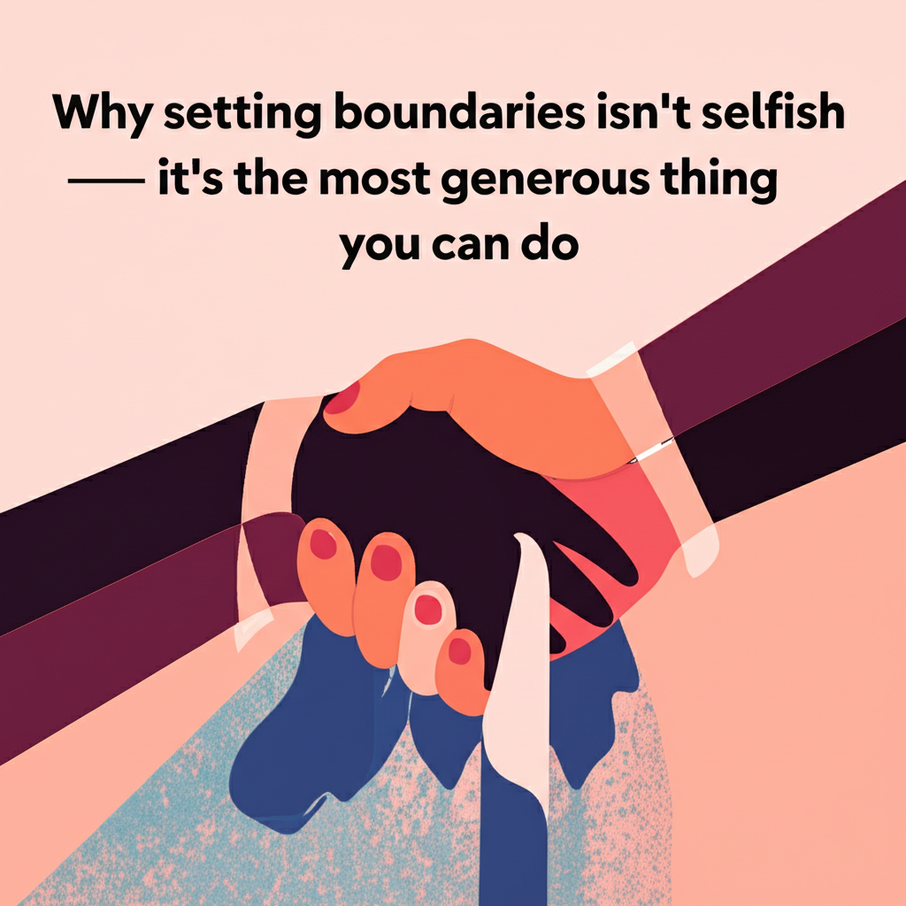 Why Setting Boundaries Isn't Selfish — It's the Most Generous Thing You Can Do